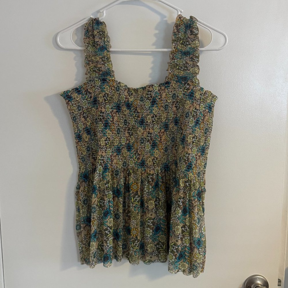 Jane and Delancey Floral Smocked Top - NWOT